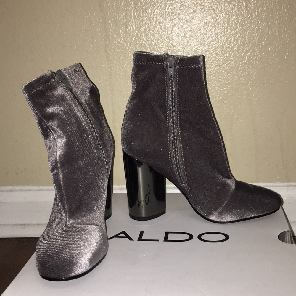 Grey Suede booties